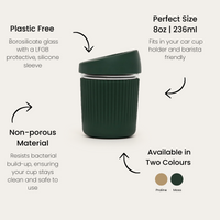 Reusable Glass Coffee Cup