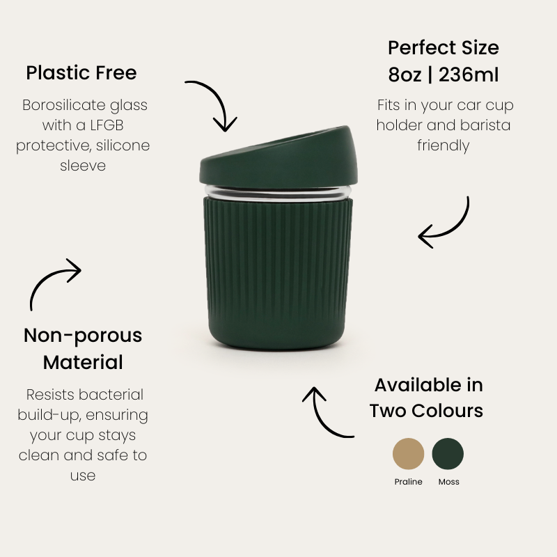Reusable Glass Coffee Cup