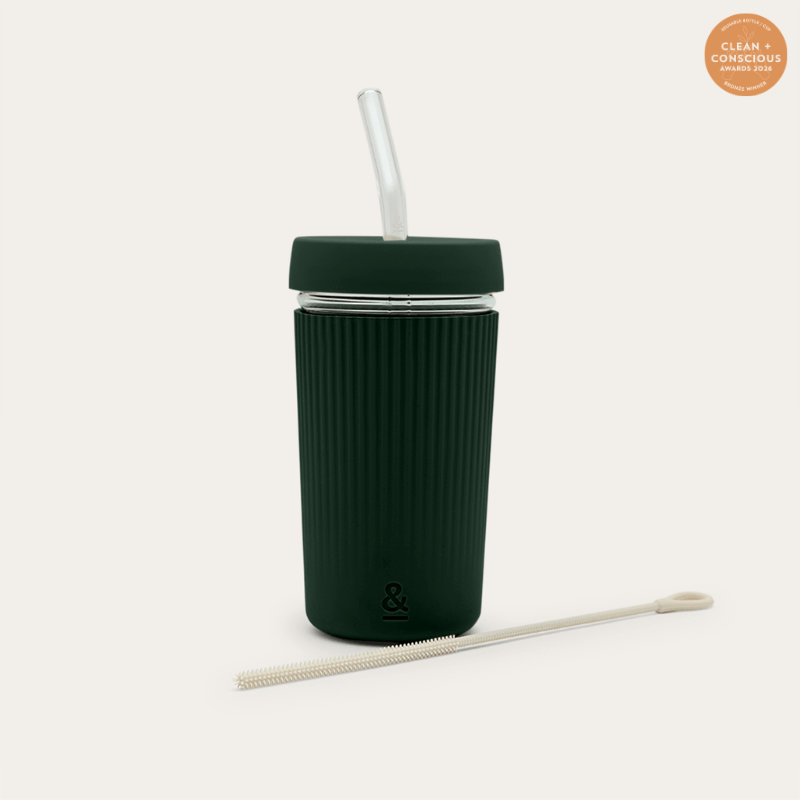 Reusable Glass Smoothie Cup