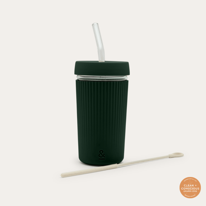 Reusable Glass Smoothie Cup