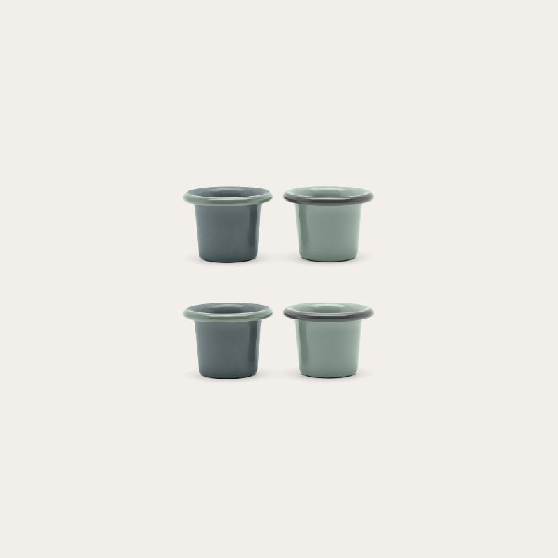 Enamel Egg Cup Set