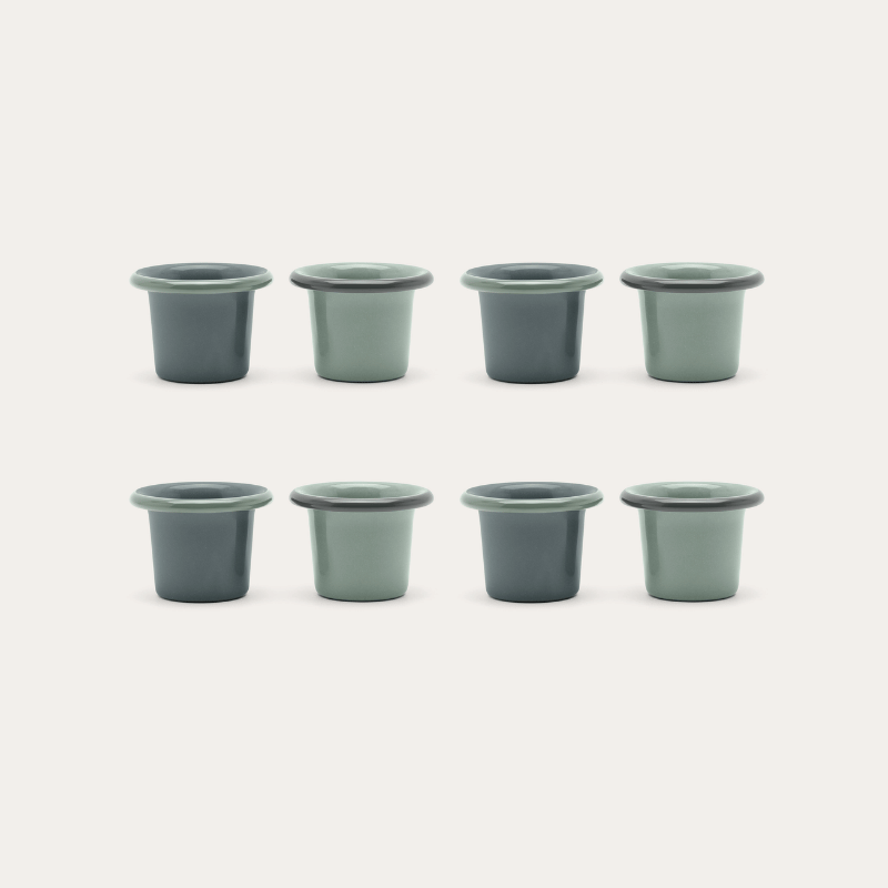 Enamel Egg Cup Set
