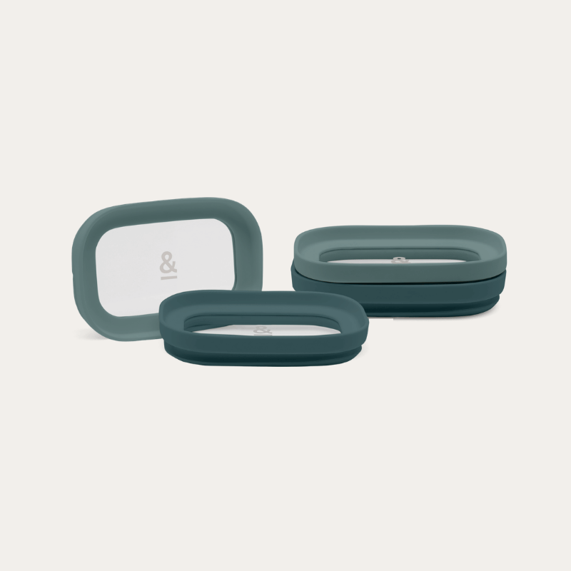 Tallow Rectangle Glass Pantry Jars | Lids Only