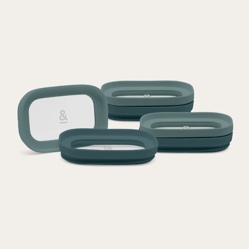 Tallow Rectangle Glass Pantry Jars | Lids Only