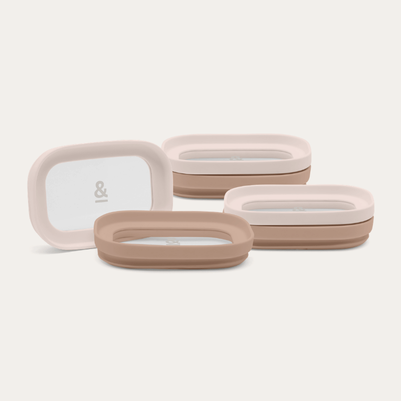 Tallow Rectangle Glass Pantry Jars | Lids Only