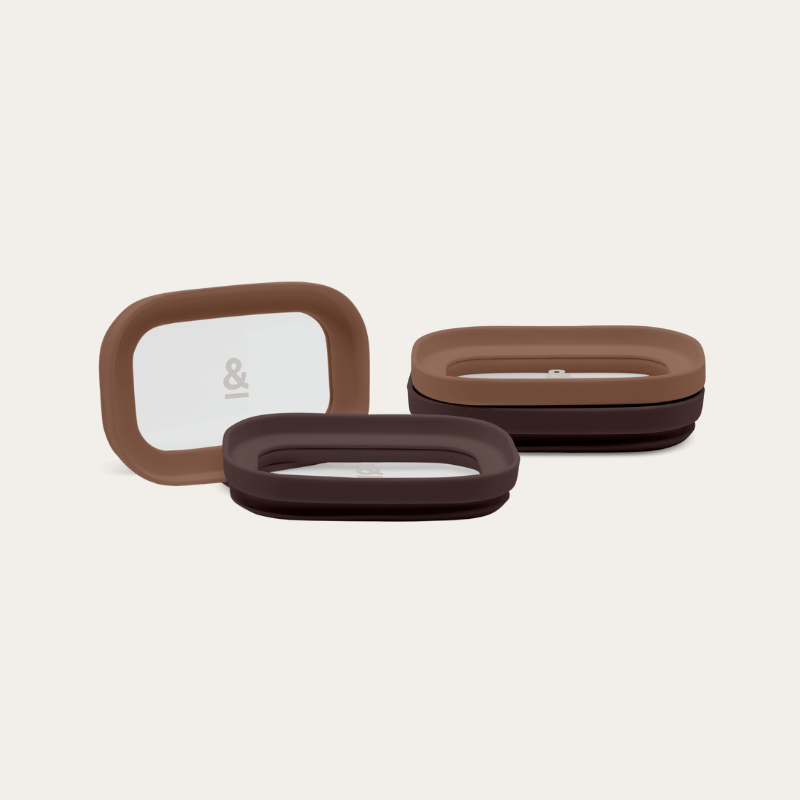 Tallow Rectangle Glass Pantry Jars | Lids Only