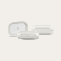 Tallow Rectangle Glass Pantry Jars | Lids Only