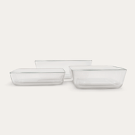 Glass Food Containers | Rectangle | Bases Only