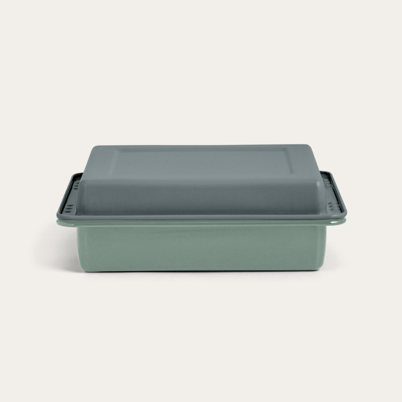 Enamel Covered Roasting Dish Set  | 2 Piece