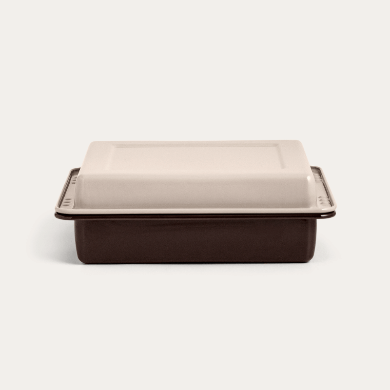 Enamel Covered Roasting Dish Set  | 2 Piece