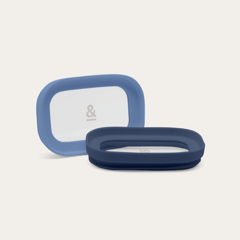 Tallow Rectangle Glass Pantry Jars | Lids Only