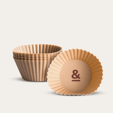 silicone muffin cups in praline colourway