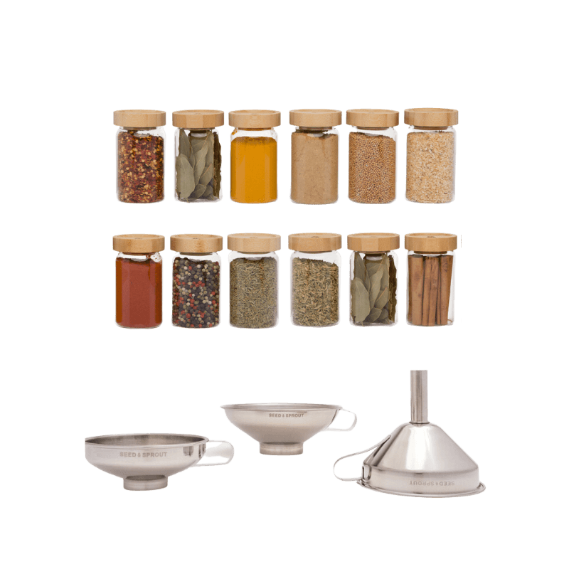 Glass spice bottles bulk deals