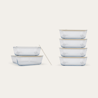 Glass Food Containers | Square