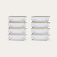Eight Square Glass Food Container, 1100ml