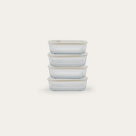Four Square Glass Food Container, 600ml
