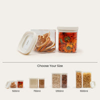 Tallow Rectangle Glass Pantry Jars | 2pk