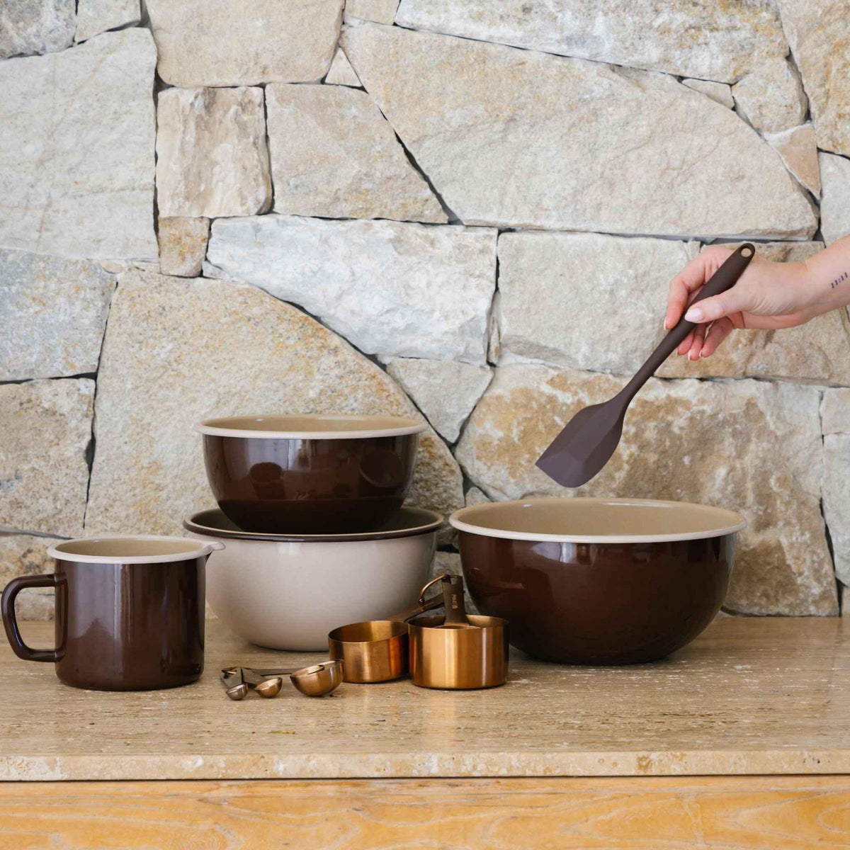 Enamel Serving Bowl Set