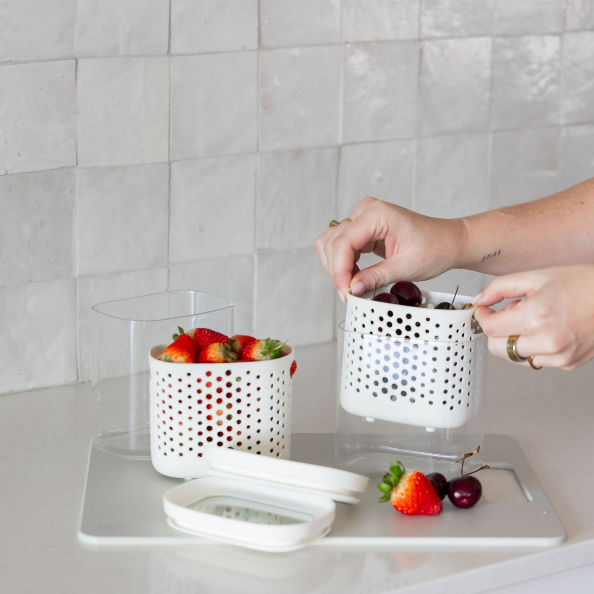 Wash & Store Jar Set with Inserts