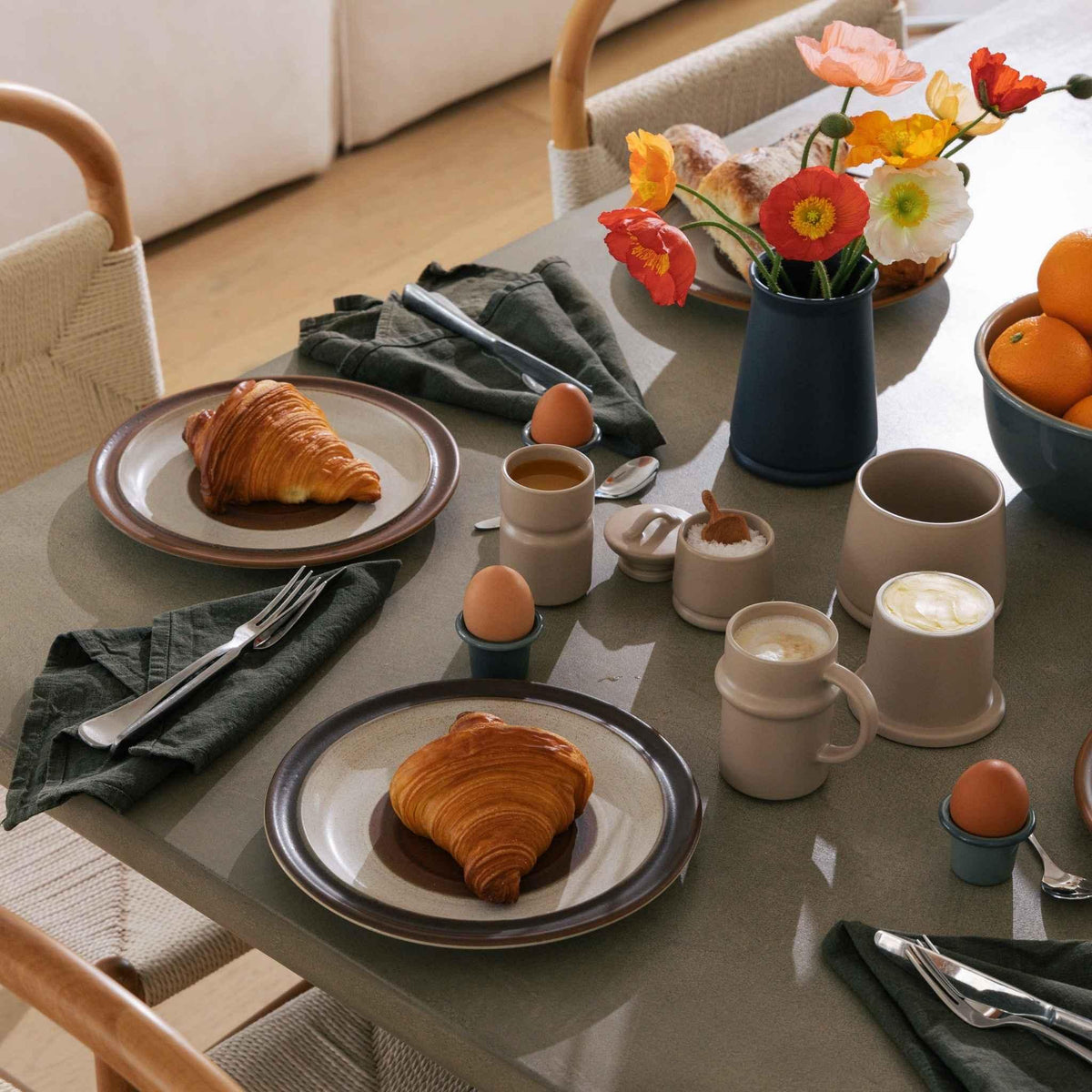 Enamel Egg Cup Set