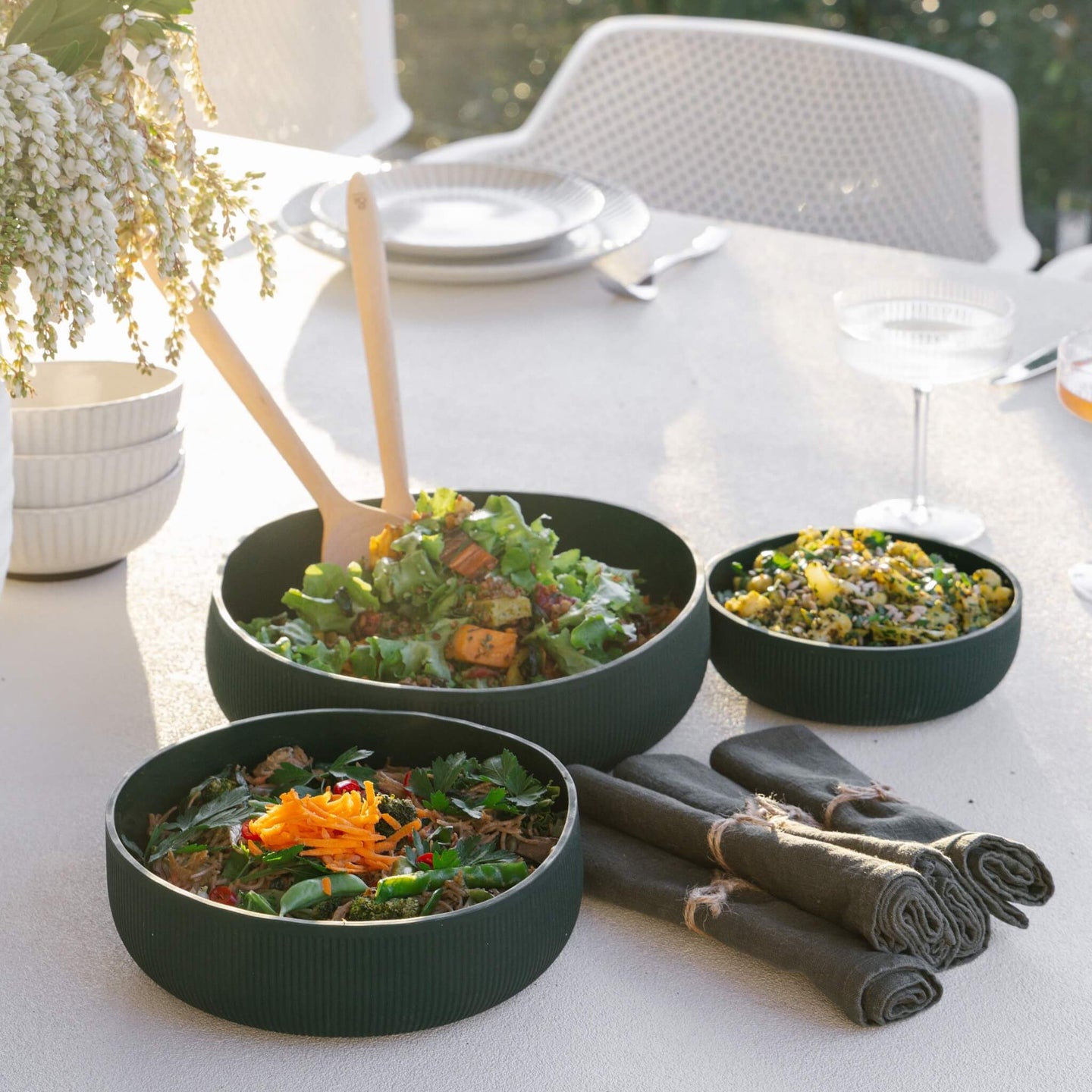 SECONDS: Silicone Nesting Bowl Set of 3 - Moss