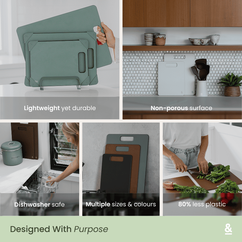 Wood Fibre Chopping Board Multibuy | Mushroom