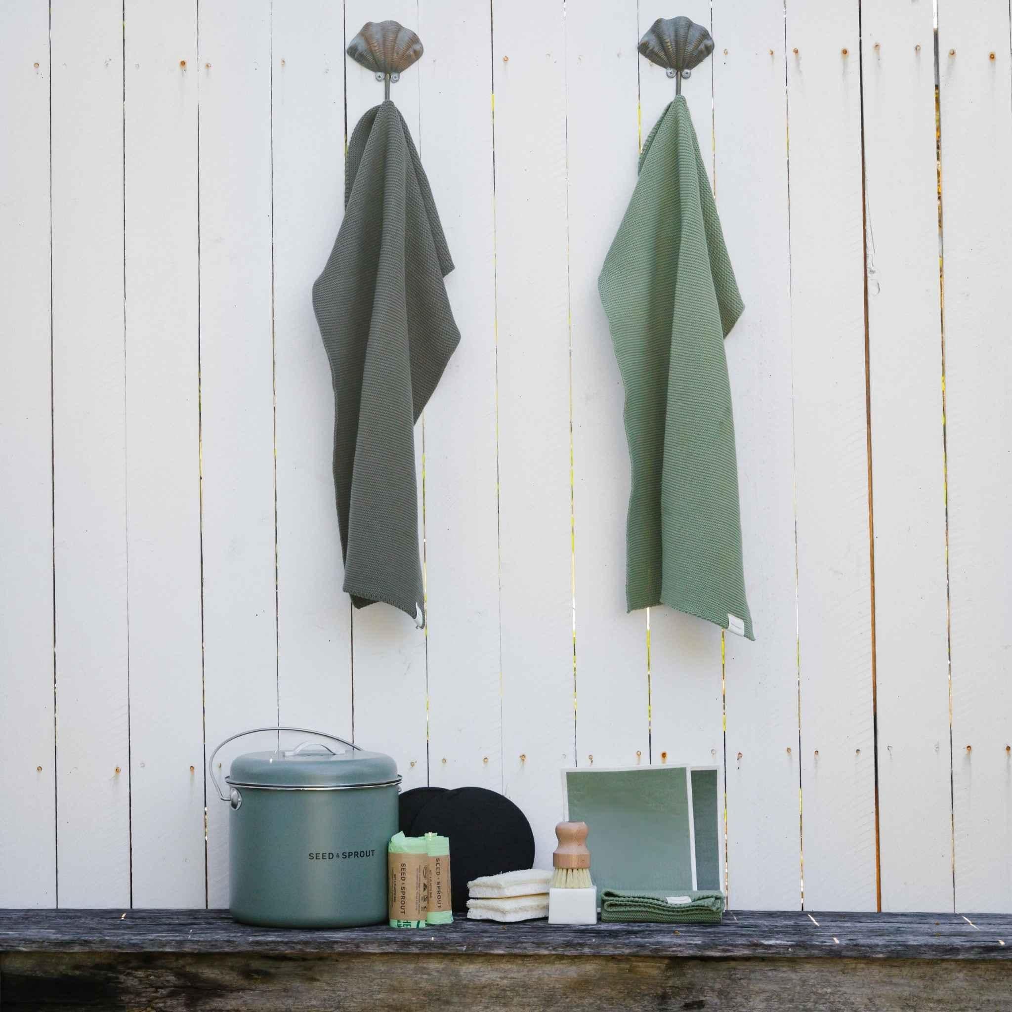 Knitted Tea Towel Set | Organic Cotton