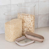 Tallow Rectangle Glass Pantry Jars | Lids Only