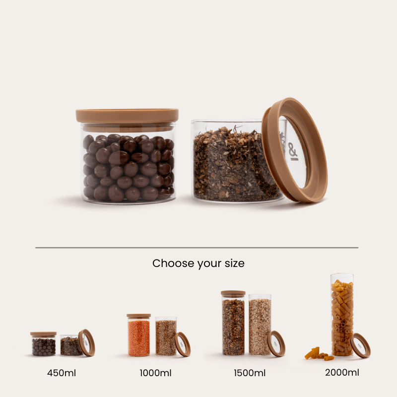 Wategos Glass Pantry Jars - Praline