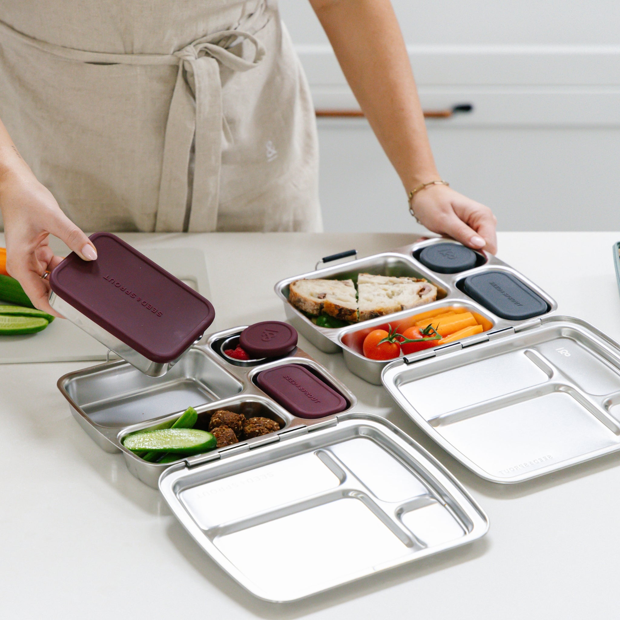 CrunchBox™ Lunch Box | 3 Pot Set