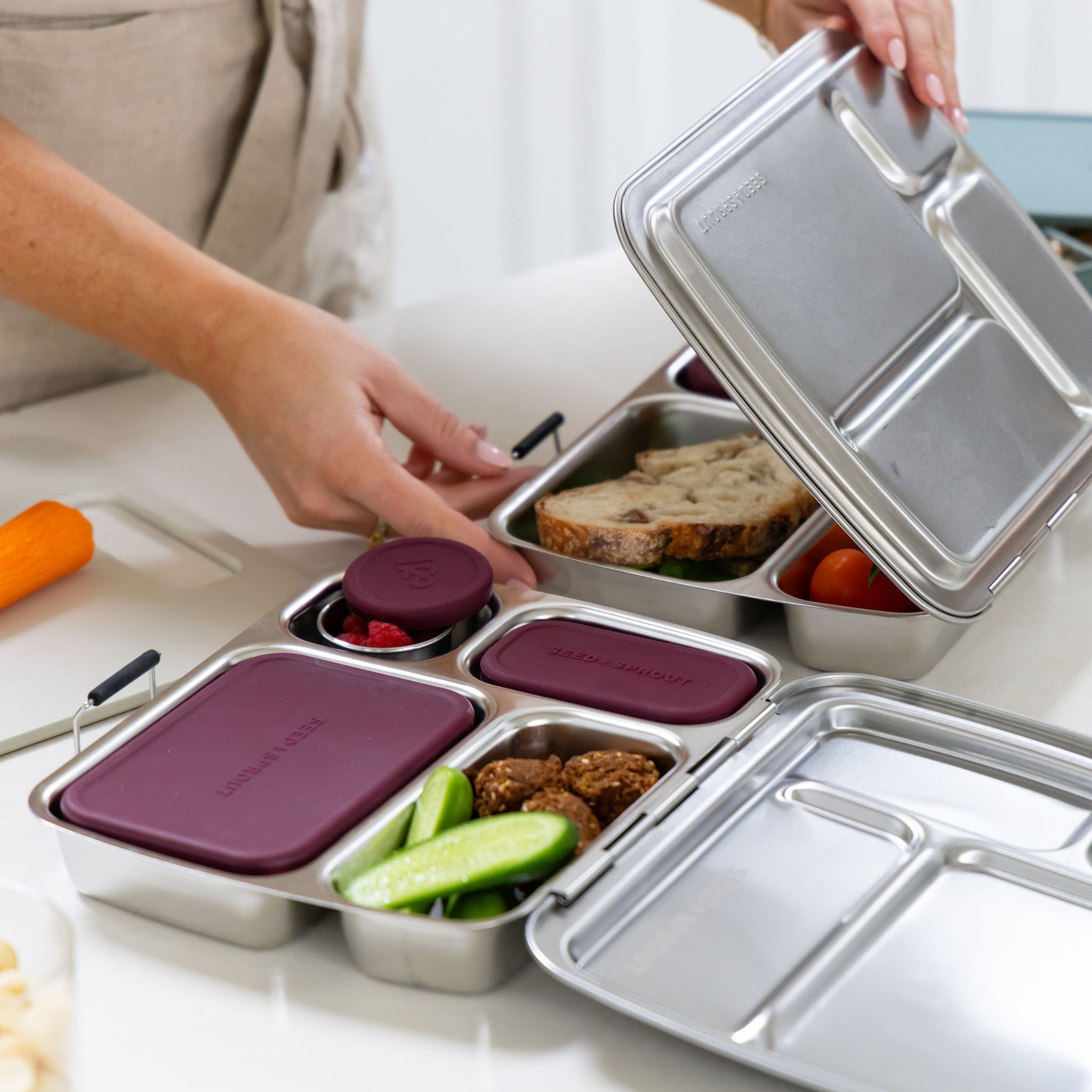 CrunchBox™ Lunch Box | 3 Pot Set