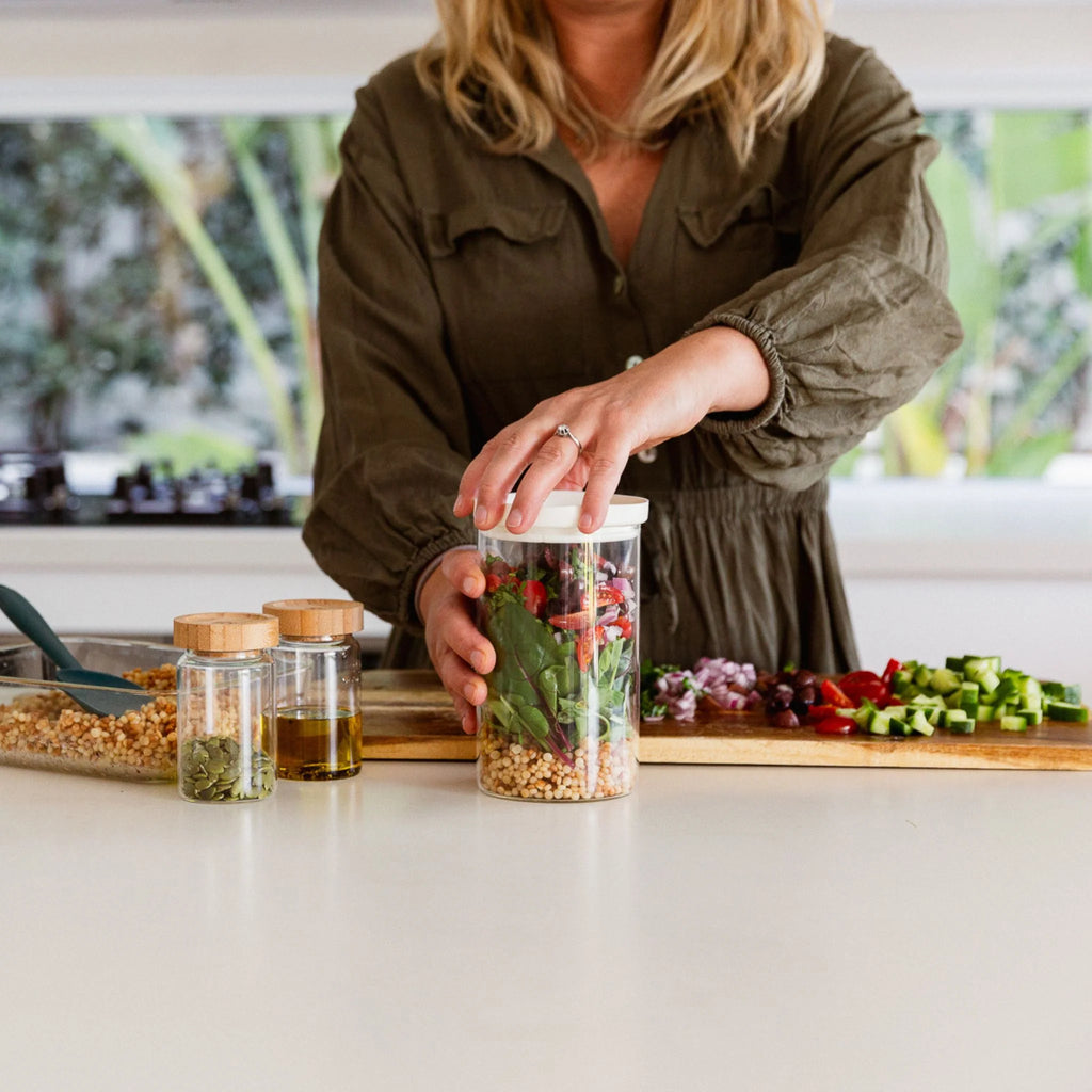 Wategos Glass Pantry Jars - Oat Milk