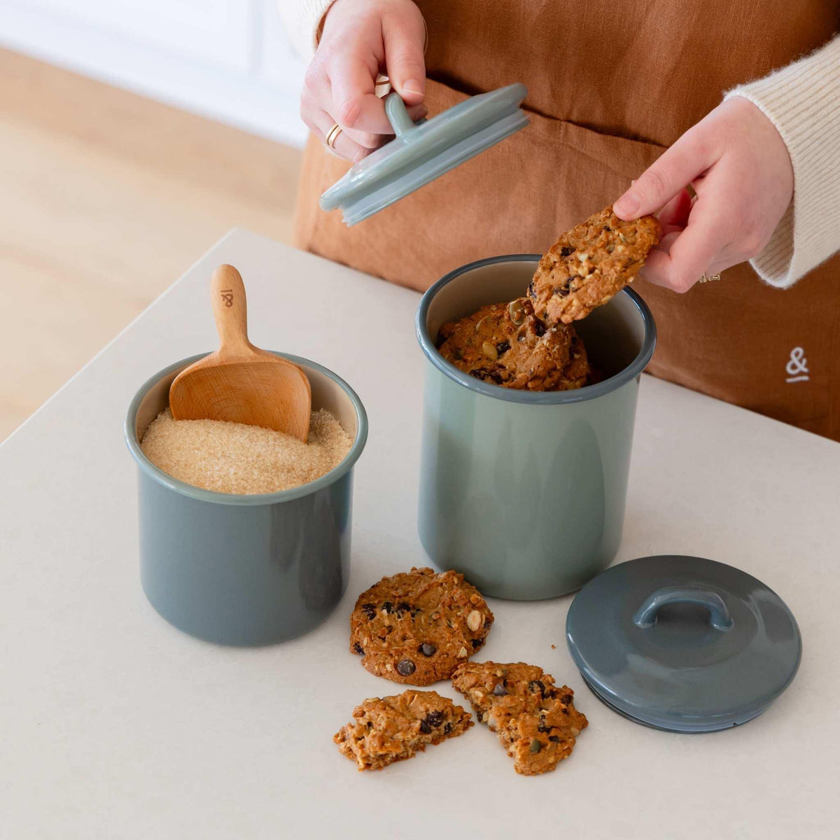Enamel Storage Jar Set | 3 Piece Set