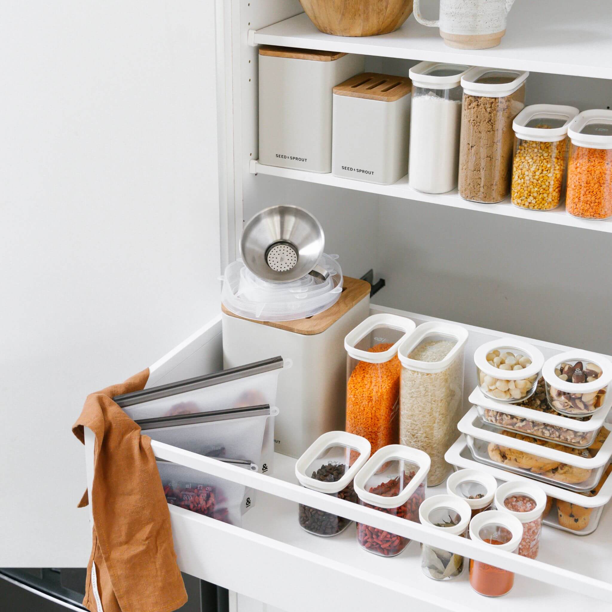 Tallow Rectangle Glass Pantry Jars | 2pk