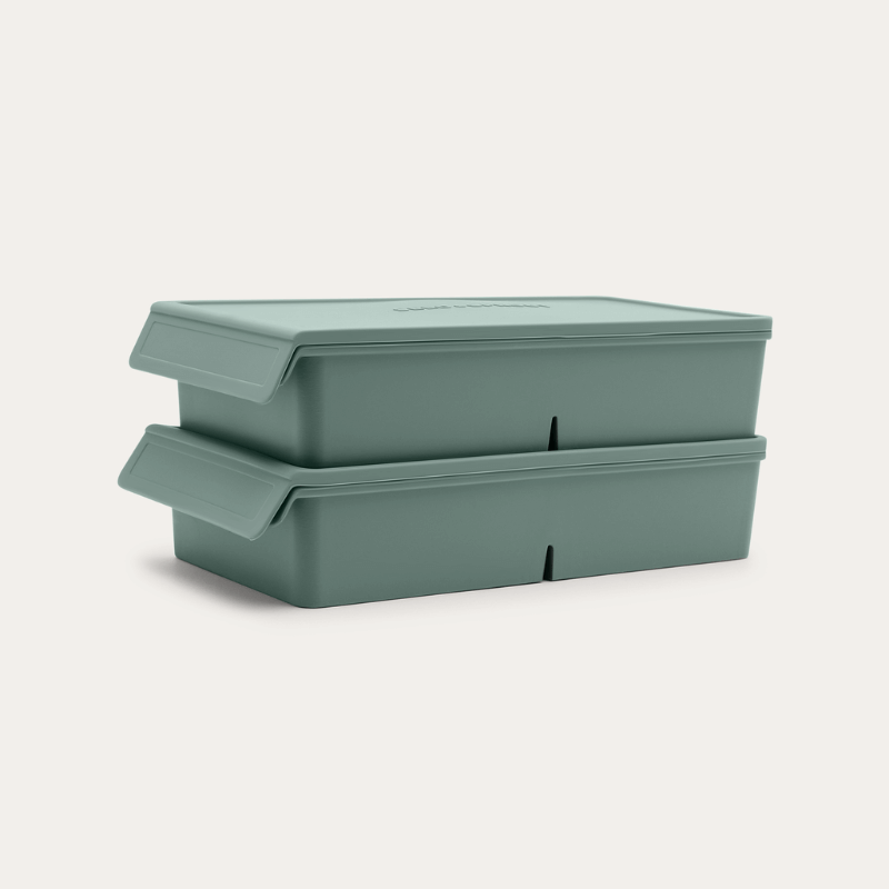 Silicone Freezer Mould in eucalyptus green, 2 Portion 500ml, 2 Pack