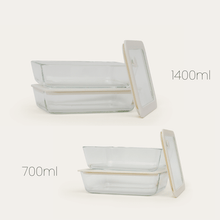 Glass Food Containers | Rectangle 2pk