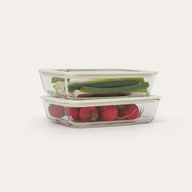 Glass Food Containers | Rectangle 2pk