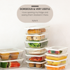 Glass Food Containers | Rectangle Mixed 3pk