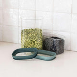 Tallow Rectangle Glass Pantry Jars | Lids Only