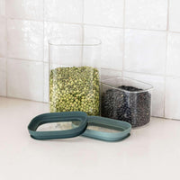 Tallow Rectangle Glass Pantry Jars | Lids Only