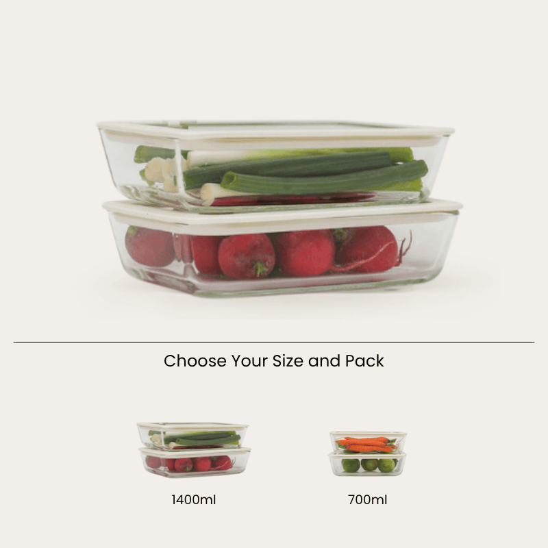 Glass Food Containers | Rectangle