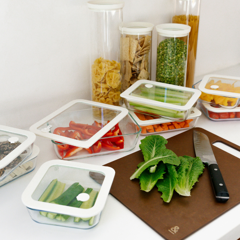 Glass Food Containers | Rectangle 2pk