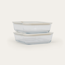 glass containers square size for freezer