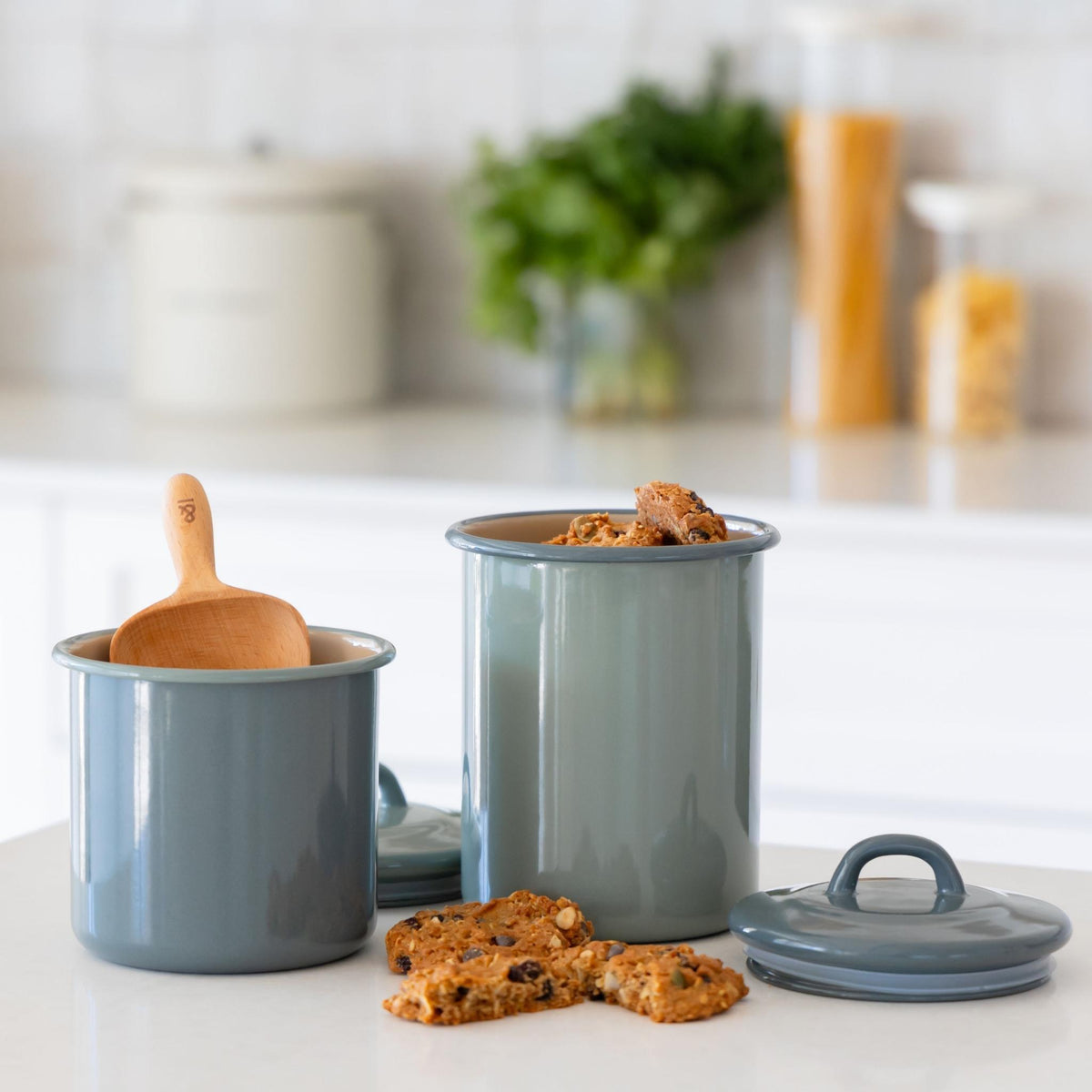 Enamel Storage Jar Set | 3 Piece Set
