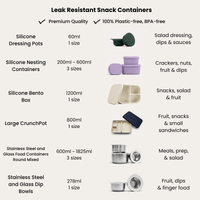 Stainless Steel and Glass Dip Bowls | Set of 2