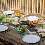Rectangle Stainless Steel and Glass Containers Bundle