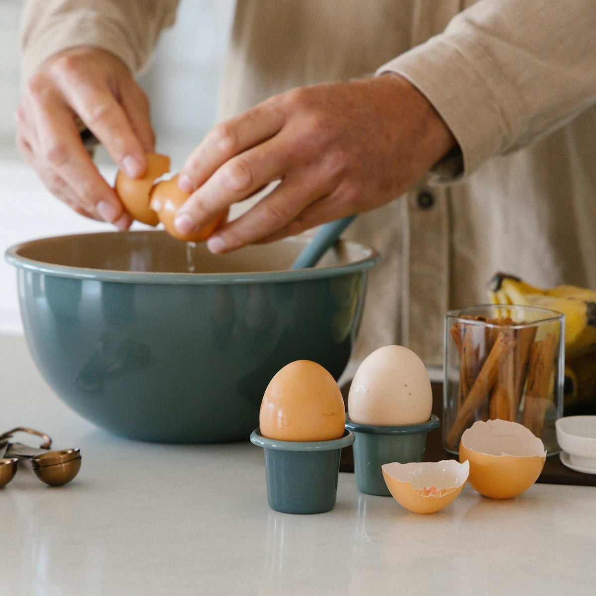 Enamel Egg Cup Set
