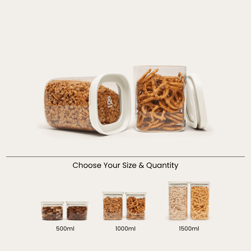 Newrybar Square Pantry Jars 2pk Multibuy