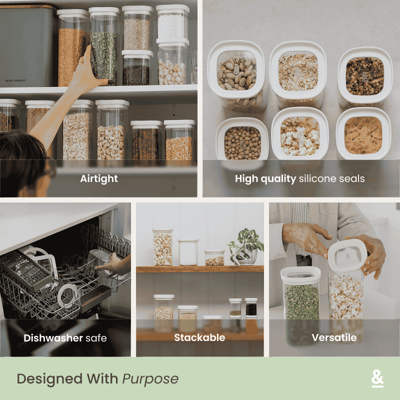 Newrybar Square Pantry Jars 2pk Multibuy