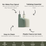 Kitchen Ceramic Olive Oil and Vinegar Dispenser Set